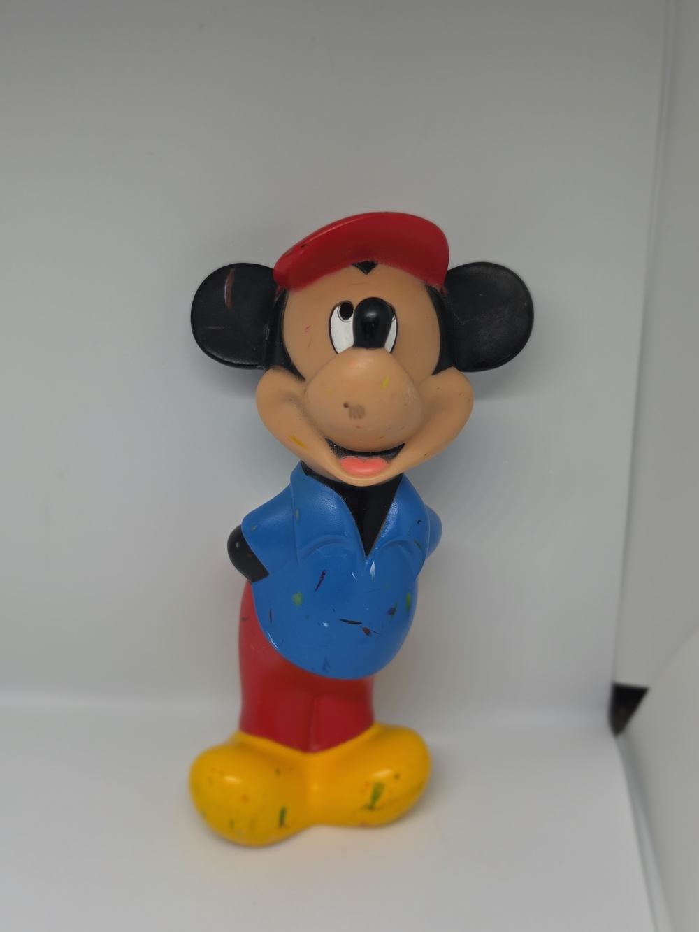 Disney Mickey Mouse Figure in Red Hat, Blue Shirt and Yellow Shoes